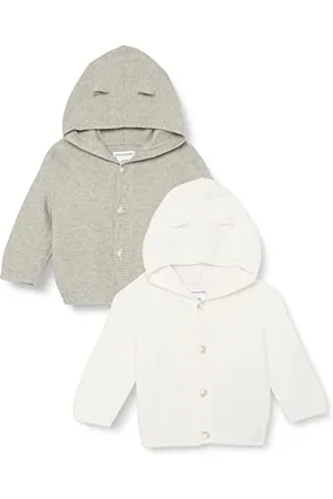 Amazon Maglione con Cappuccio Unisex Bimbi, Pacco da 2, , 12 Mesi