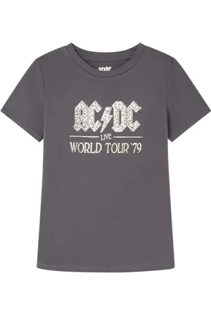 Springfield 5.t. Camiseta Licencia ACDC Canottiera, , M Donna