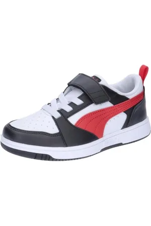 PUMA Rebound V6 Lo AC+ PS, Sneaker, White-for all Time Red Black, 30 EU