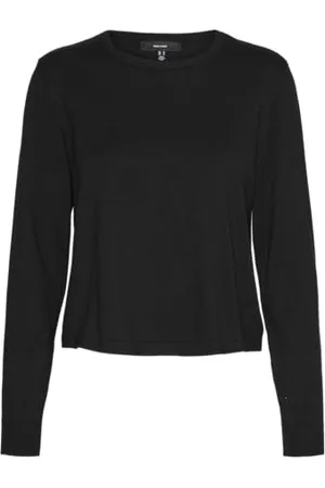 VERO MODA Vmsilje Ga TLL-Pantaloncini con Scollo Rotondo Pullover, , M Donna