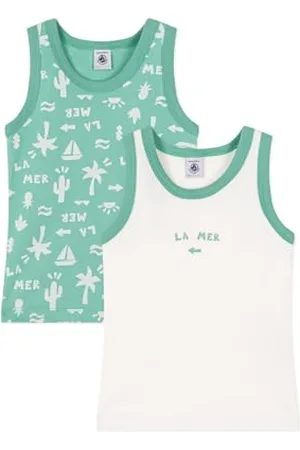 Petit Bateau A0csz Canotte, , 5 Anni (Pacco da 2) Bambino
