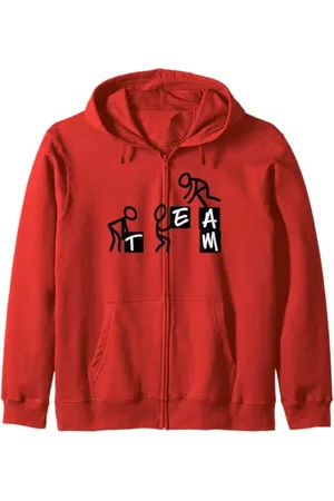 Fun Shirts Squadra Felpa con Cappuccio