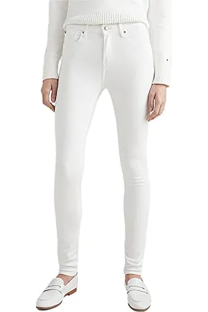 Tommy Hilfiger Jeans Donna TH Flex Como Skinny Elasticizzati, (White), 30W / 32L