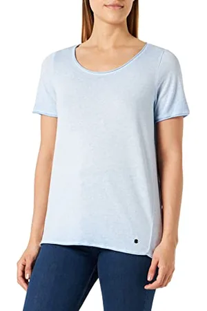 Bugatti W8407-42587 T Shirt Manica Corta, Azzurro 310, S Donna