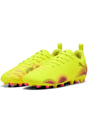 PUMA Future 8 Play MG JR, Scarpe da Calcio, Yellow Alert Black-Sun Struck, 37.5 EU