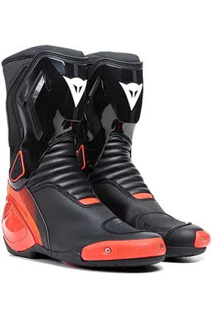 Dainese Nexus 2 Boots Uomo, Nero/Rosso Fluo, 47 EU