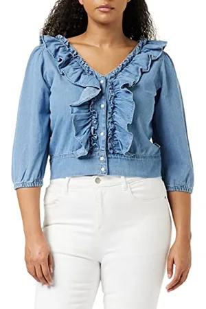 Wrangler Western Frill Blouse Maglietta, , S Donna
