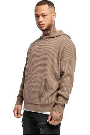 Urban classics Felpa con Cappuccio in Maglia, Darkkaki, S Uomo