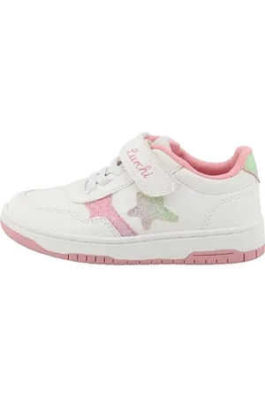 Lurchi 95L0103005, Scarpe da Ginnastica Bambina, White-Rainbow Glitter, 25 EU Larga