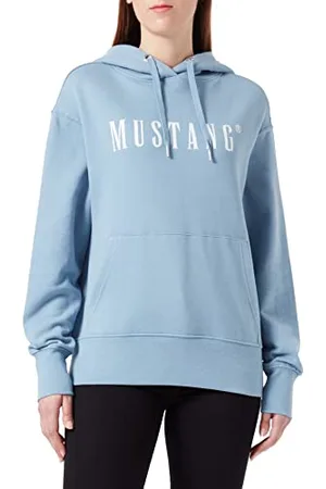 Mustang Style Bianca H Logo Felpa con Cappuccio, , L Donna