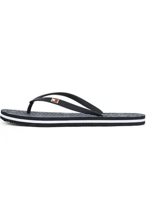 Tommy Hilfiger Donna Infradito Strap Beach Sandals con Logo, Blu (Space Blue), 41
