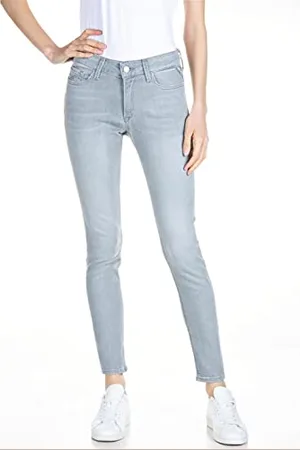 Replay Luzien Powerstretch Denim, Jeans Conico, Donna, (95 Chiaro), 28W / 28L