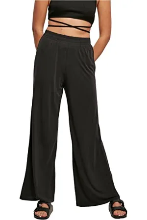 Urban classics Ladies Modal Wide Leg Pants Pantaloni, Black, XL da Donna