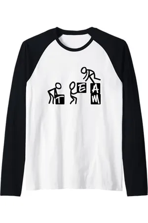 Fun Shirts Squadra Maglia con Maniche Raglan