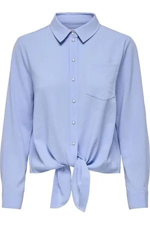 ONLY Knot Shirt Onllecey LS-Maglietta Noos Wvn, , S Donna