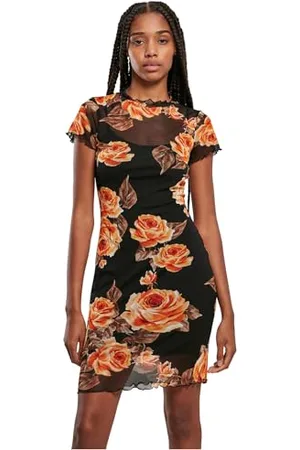 Urban classics Abito da Donna in Rete A Doppio Strato Casual Dress, , S