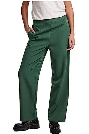 Pieces® PCBOZZY HW WIDE PLAIN PANT NOOS BC, Pantaloni Donna, (Trekking Green), XS
