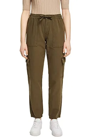 ESPRIT Jogger Pantaloni Cargo, (Kaki 350), 36W x 28L Donna