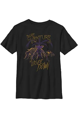 Stranger Things Upside Down Venture-Maglietta a Maniche Corte T-Shirt, , Taglia Unica Unisex-Bambini e Ragazzi