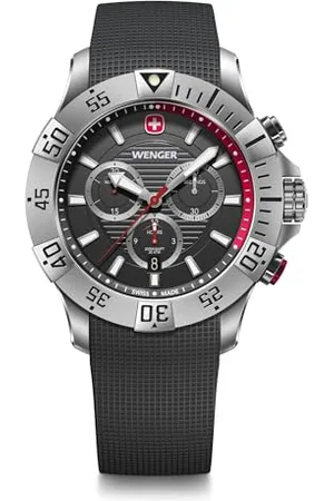 Wenger Orologio Uomo Seaforce Chronograph Ø 43 mm, Swiss Made, Quarzo Analogico, Impermeabile fino a 200 m, Cinturino in Silicone, , 01.0643.122