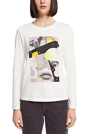 ESPRIT Edc by 102cc1k314 T-Shirt, 110/bianco spento, M Donna