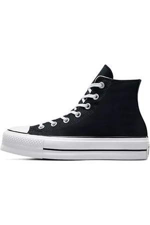 Converse Chucks Plateau Nero 560845C Chuck Taylor all Star Lift - Hi Nero Bianco Bianco, Taglia:40