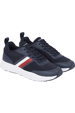 Tommy Hilfiger Sneakers da Runner Uomo Modern Runner Stripes Knit Scarpe Sportive, Blu (Desert Sky), 44 EU