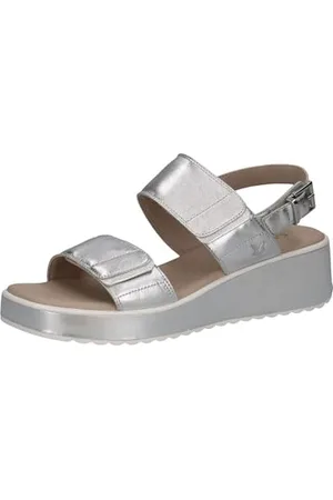 Caprice Damen 9-28307-44, Sandali Bassi Donna, Silver, 39 EU