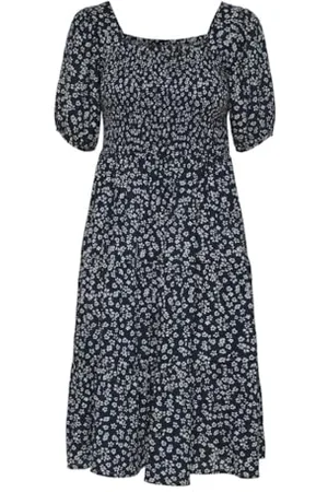 ONLY Onlstar Vienna S/S Smock Dress Wvn Abito Smocked in Viscosa, , L Donna