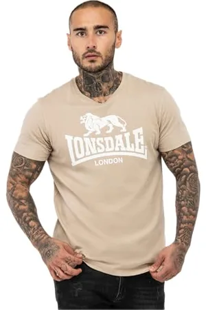 Lonsdale London St. Erney T-Shirt, Beige, XS Uomo