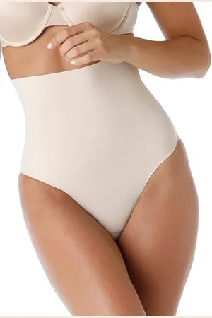 Lovable Guaina Contenitiva e Modellante, Mutande Slip a Vita Alta in Microfibra Tecnica, Intimo Funzionale, Shapewear, Smooth Shaping Donna, , M