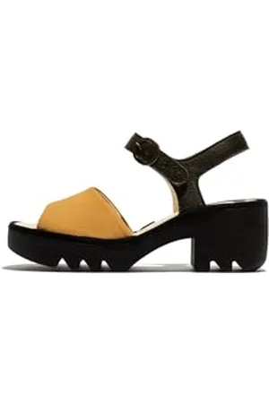 Fly London TULL503FLY, Sandal Donna, Bumblebee/Khaki, 38 EU