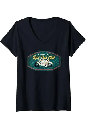 Peanuts Donna Snoopy Festa del papà Regali Greatest Best Cool Dad Biker Club Maglietta con Collo a V