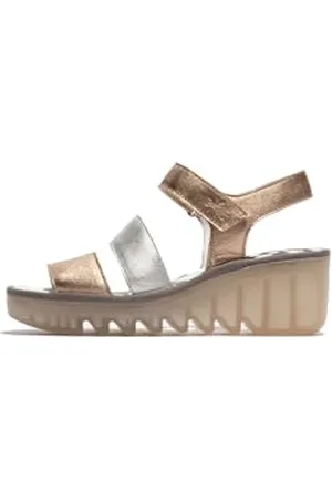Fly London BEXY575FLY, Sandal Donna, Sahara/Silver/Sahara, 35 EU