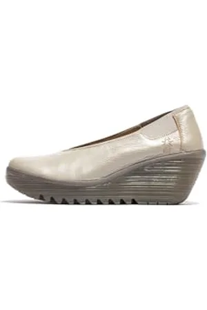 Fly London YOZA438FLY, Wedges Donna, Silver, 41 EU