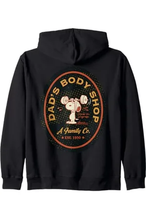 Peanuts Snoopy Festa del papà Regali Allenamento Best Dad Body Fitness Shop Felpa con Cappuccio