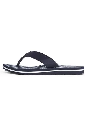 Tommy Hilfiger TH Chain Print Beach Sandal FW0FW08514, Infradito Donna, Blue (Space Blue), 40 EU