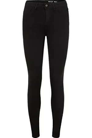 Noisy May Nmcallie HW Skinny Black Jeans Noos, , 34 Donna