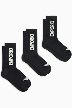 Emporio Armani 3-Pack Socks Short Calzini, , Taglia Unica Uomo