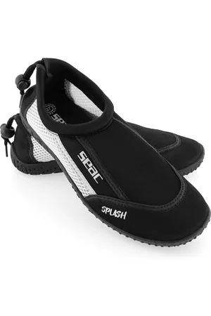 SEAC Splash, Scarpe da Scoglio per Adulti e Bambini, Asciugatura Rapida, Scarpe per Il Mare, la Spiaggia e la Piscina, Nero/Bianco, 40