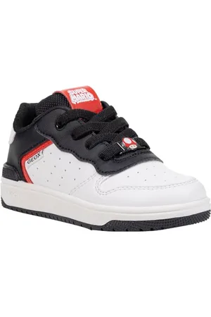 Geox J WASHIBA Boy C, Scarpe da Ginnastica, White/Black, 26 EU