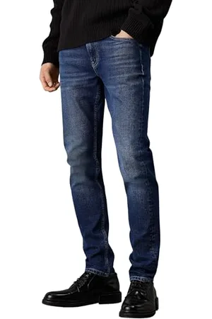 Calvin Klein Uomo Jeans Slim Fit Tapered Fit, Blu ( Dark), 29W/34L