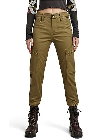 G-Star Donna Slim Cargo Pants, (dark olive D23572-C072-C744), 24W / 32L