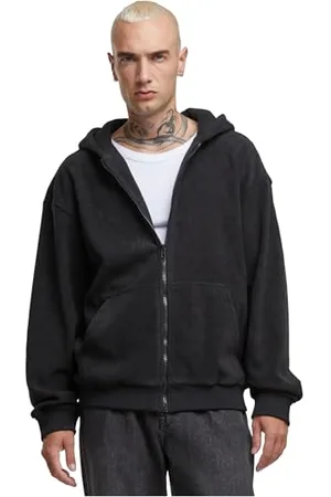 Urban classics Tb7303-jaquard Velvet Zip-Hoody Maglia di Tuta, , S Uomo
