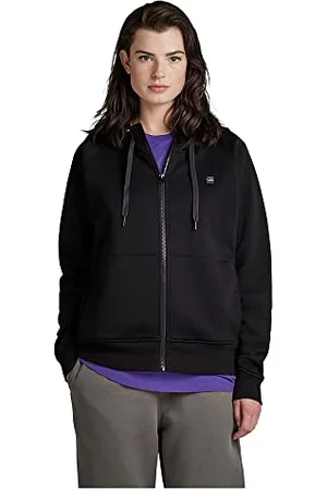 G-Star Donna Premium Core 2.1 Hooded Zip Thru Sweater, (dk black D22727-C235-6484), XS
