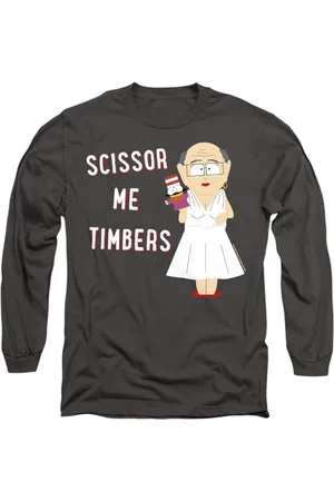 South Park Scissor Me Timbers Mens Long Sleeve T Shirt, , XL Unisex-Adulto
