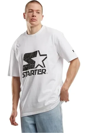 STARTER BLACK LABEL St402-starter Logo Oversize Acid Tee T-Shirt, Bianco, L Uomo