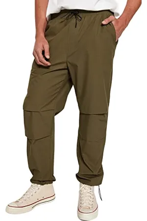 Trendyol Khaki Jogger Fit Baggy Parachute Trousers Tmnss23pl00045 Pantaloni, , XL Uomo