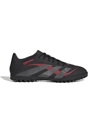 adidas Predator Club Turf Football Boots, Scarpe da Calcio Unisex-Adulto, Core Black/Grey Four/Lucid Red, 41 1/3 EU