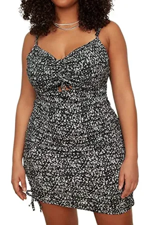 Trendyol Mini Basic Slim Fit Knit Plus Size Dress Vestito, , 3XL Donna